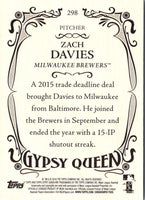 2016 Topps Gypsy Queen Zach Davies #298 Rookie