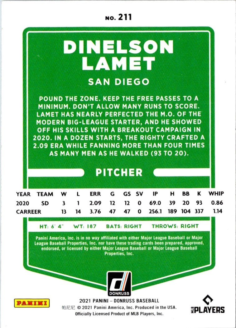 2021 Donruss Dinelson Lamet