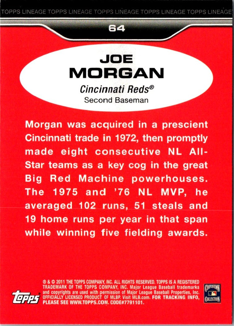2011 Topps Lineage Joe Morgan