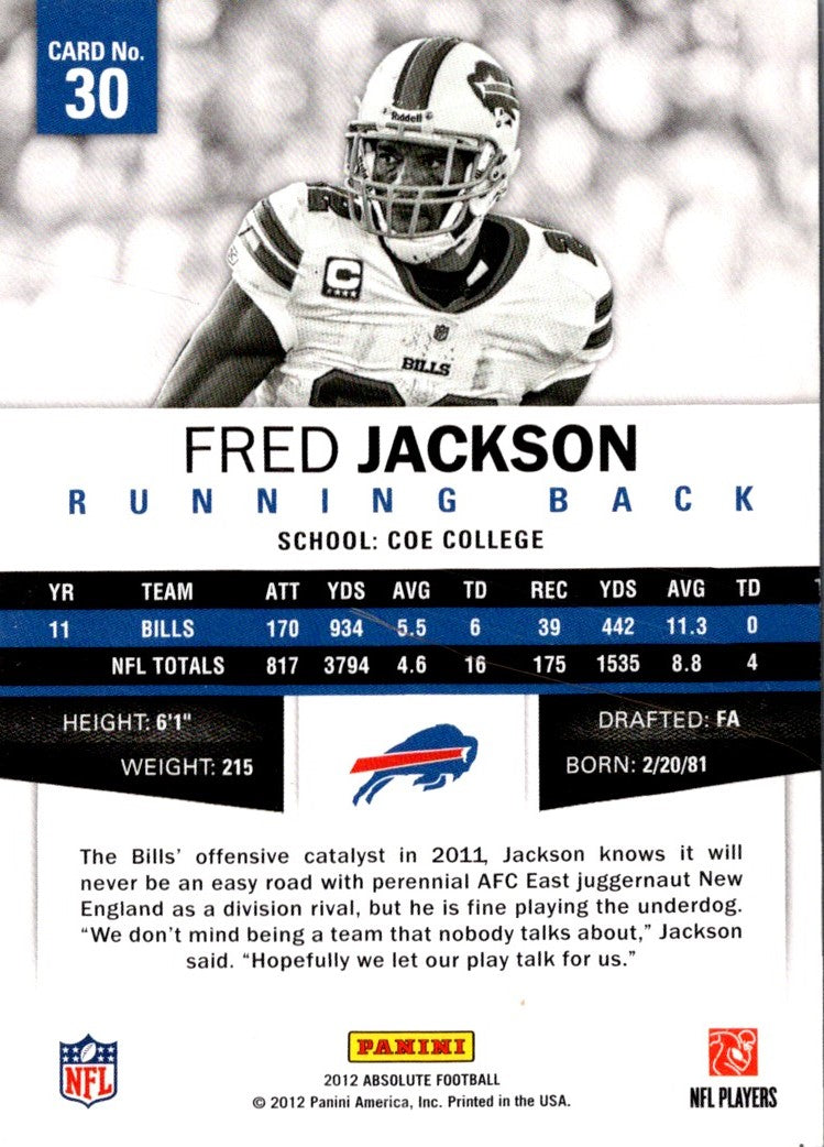 2012 Panini Absolute Fred Jackson