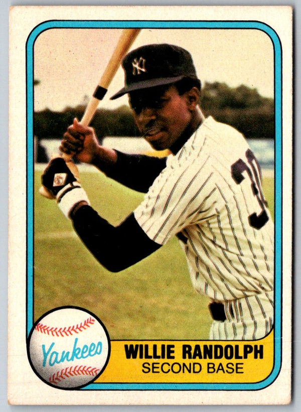 1981 Fleer Willie Randolph #109