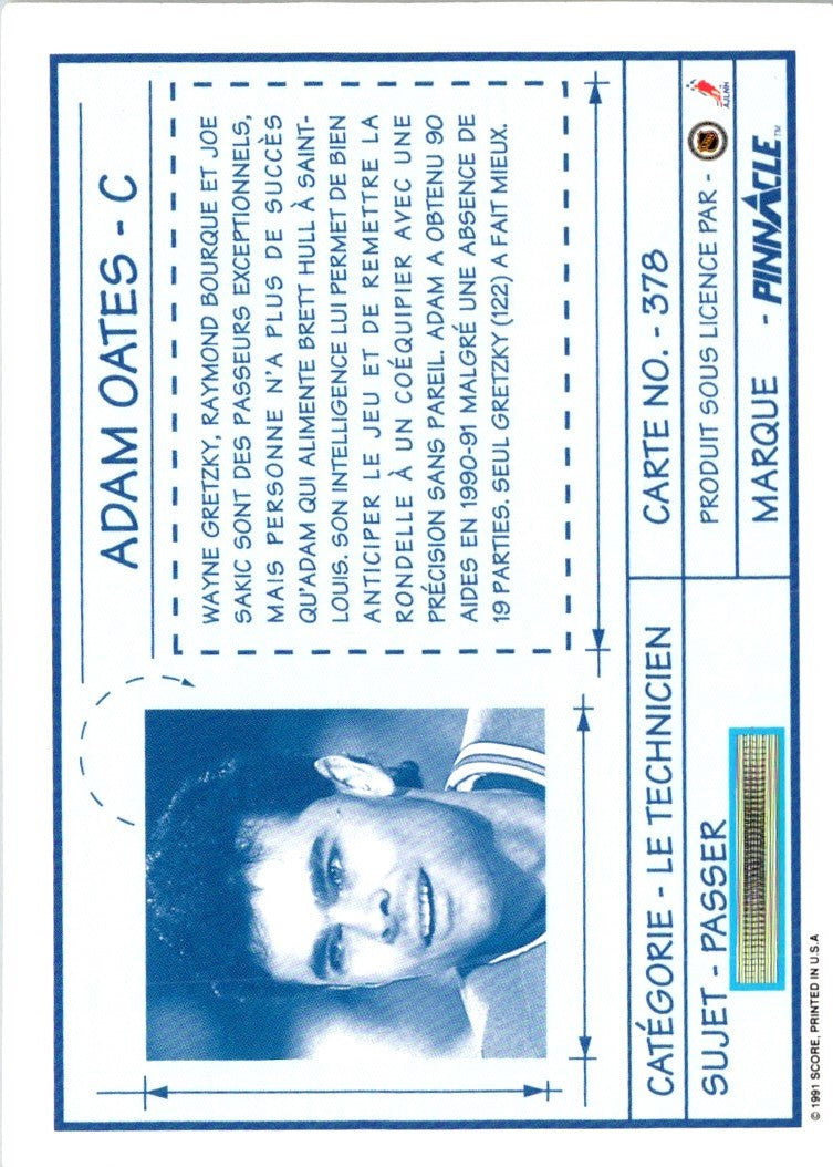 1991 Pinnacle French Adam Oates