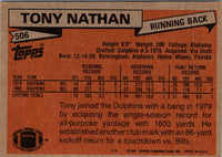 1981 Topps Tony Nathan #506 Rookie EX