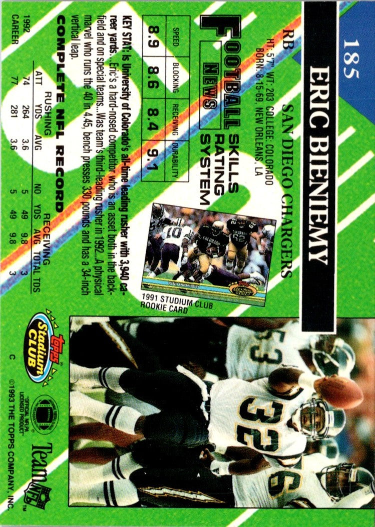 1993 Stadium Club Super Teams Bowl Eric Bieniemy