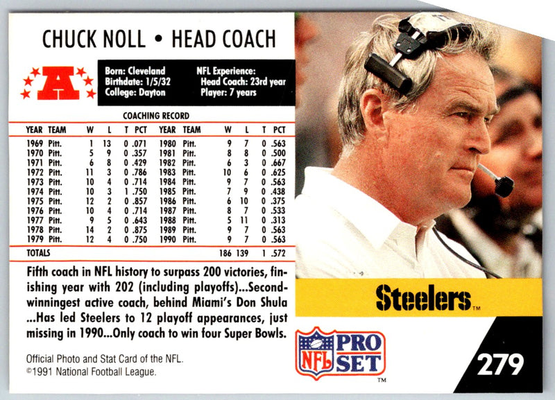 1991 Pro Set Chuck Noll