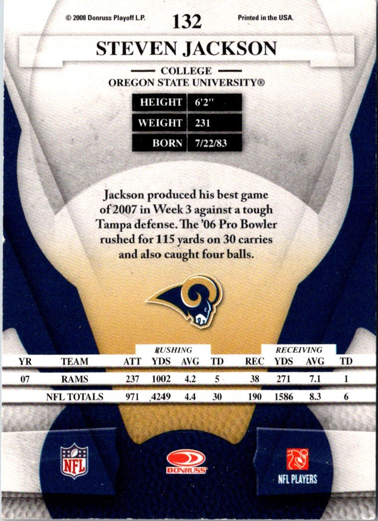 2008 Leaf Certified Materials Steven Jackson