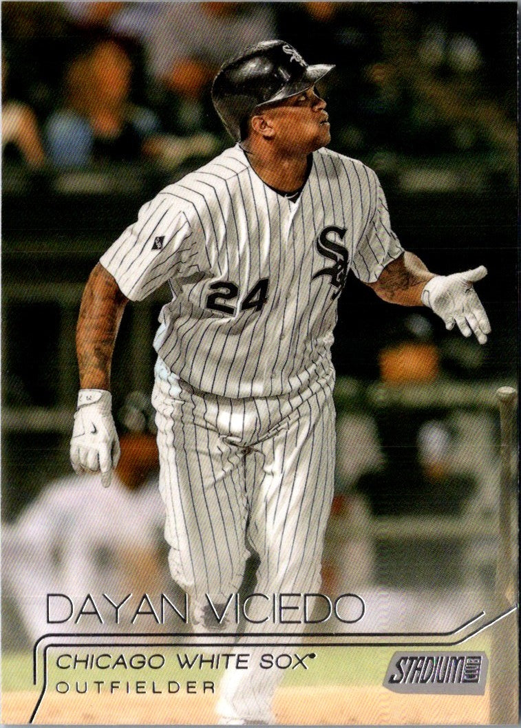 2015 Stadium Club Black and White Orange Foil Dayan Viciedo