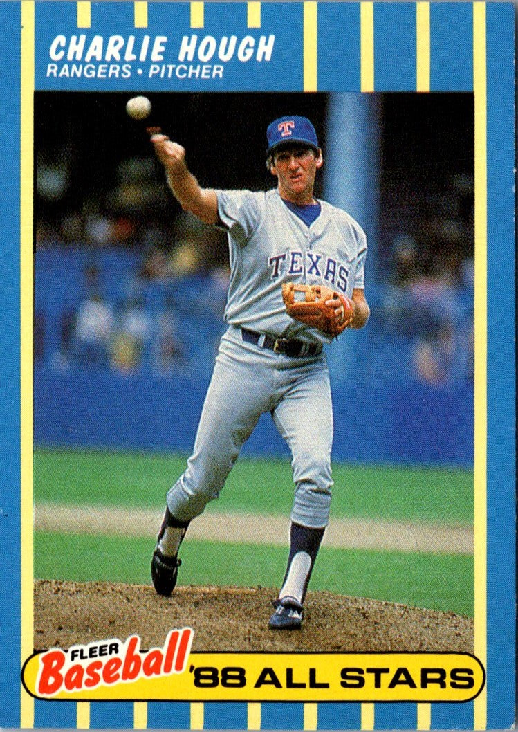 1988 Fleer Baseball All-Stars Charlie Hough