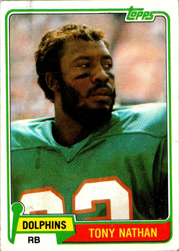 1981 Topps Tony Nathan #506 Rookie EX