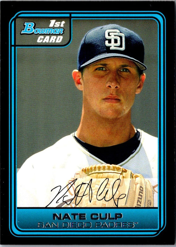 2006 Bowman Chrome Draft Picks & Prospects Nate Culp #DP20