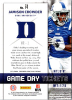 2015 Panini Contenders Draft Picks Game Day Tickets Jamison Crowder #74