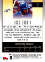 2002 Topps Gold Label Jose Garcia #28 Rookie