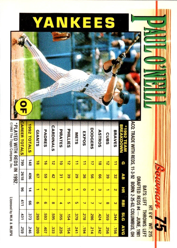 1993 Bowman Paul O'Neill