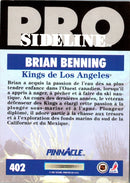 1991 Pinnacle Brian Benning