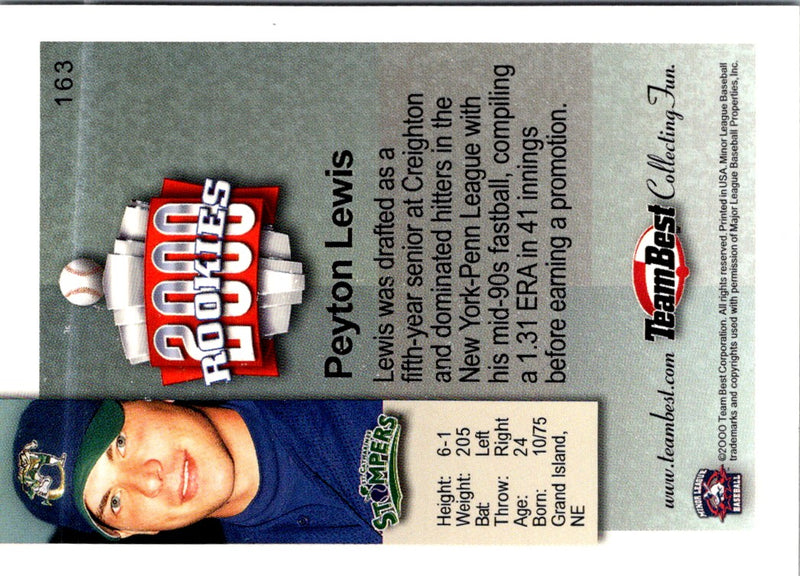 2000 Team Best Rookies Peyton Lewis