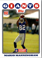 2008 Topps Kickoff Mario Manningham #195 Rookie