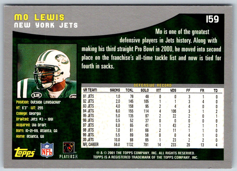 2001 Topps Mo Lewis