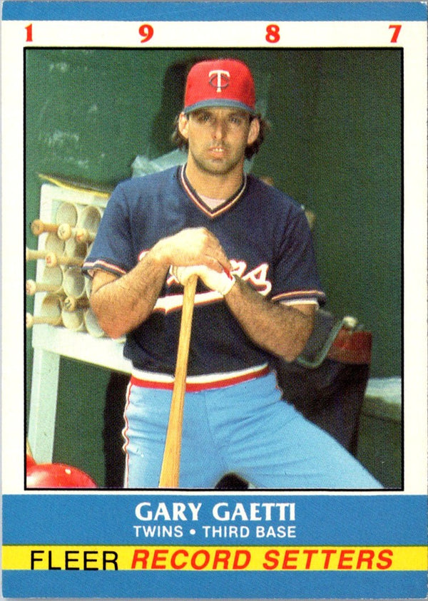 1987 Fleer Record Setters Gary Gaetti #9