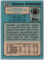 1988 Topps Donald Igwebuike #357