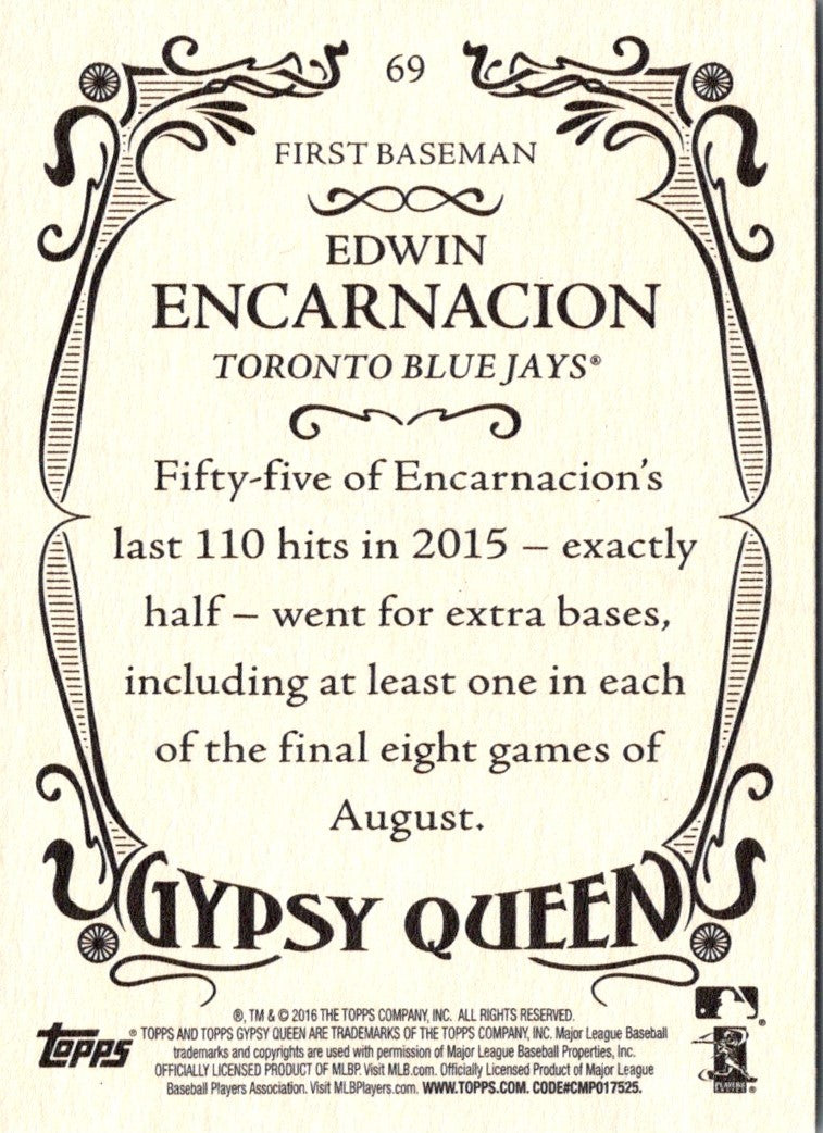 2016 Topps Gypsy Queen Edwin Encarnacion