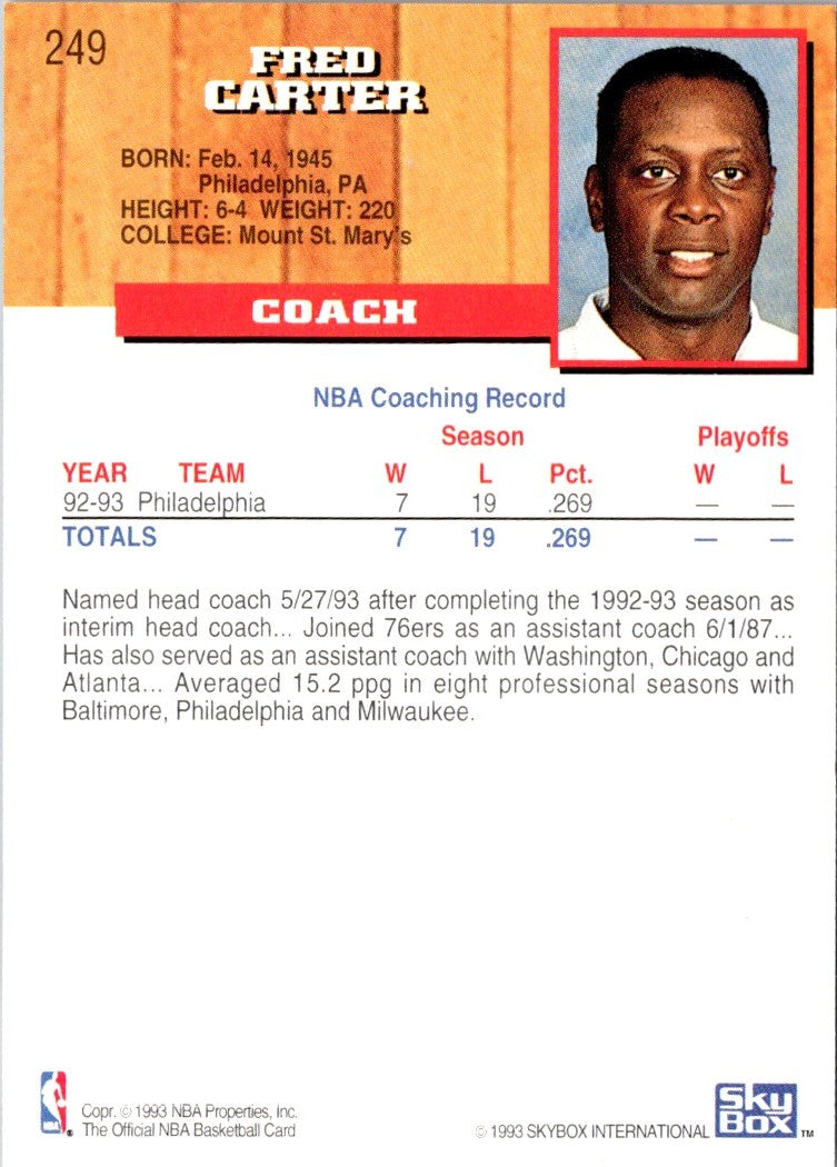 1993 Hoops Fred Carter