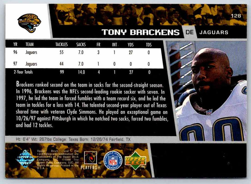 1998 Upper Deck Tony Brackens