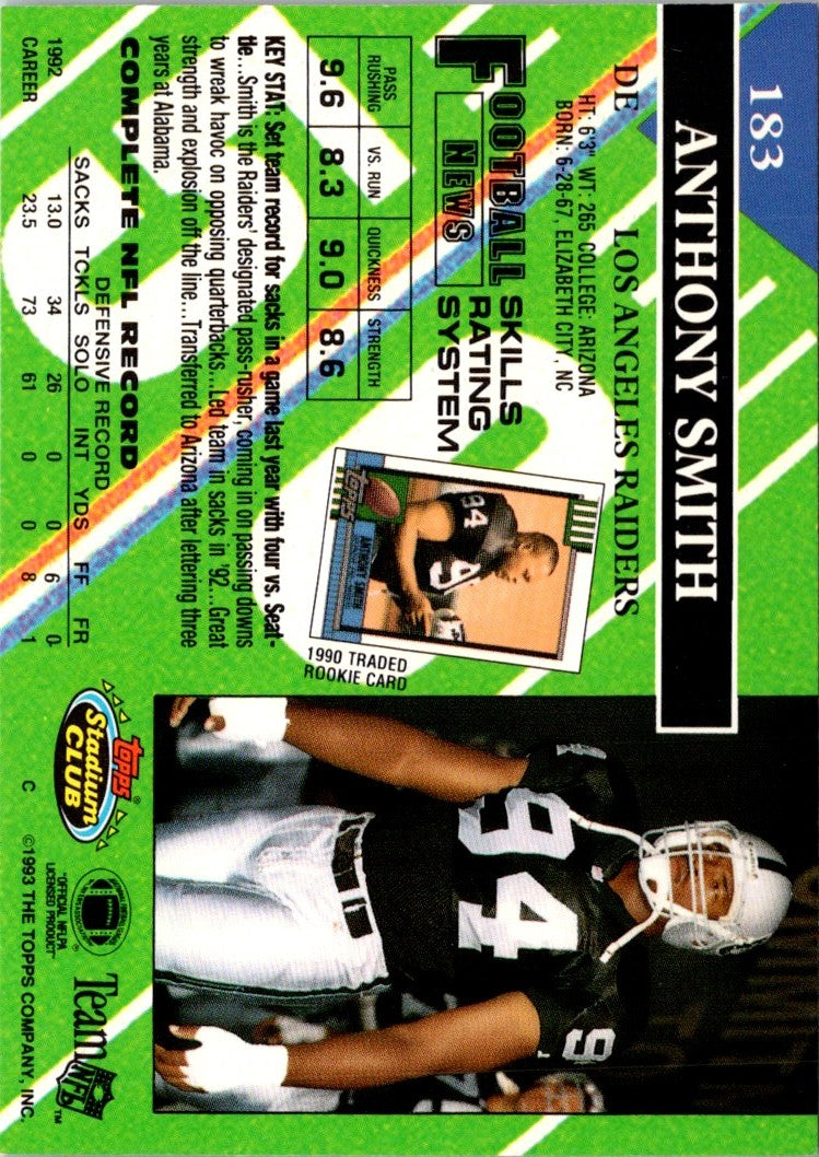 1993 Stadium Club Super Teams Bowl Anthony Smith