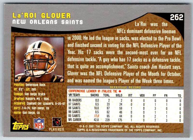 2001 Topps La'Roi Glover