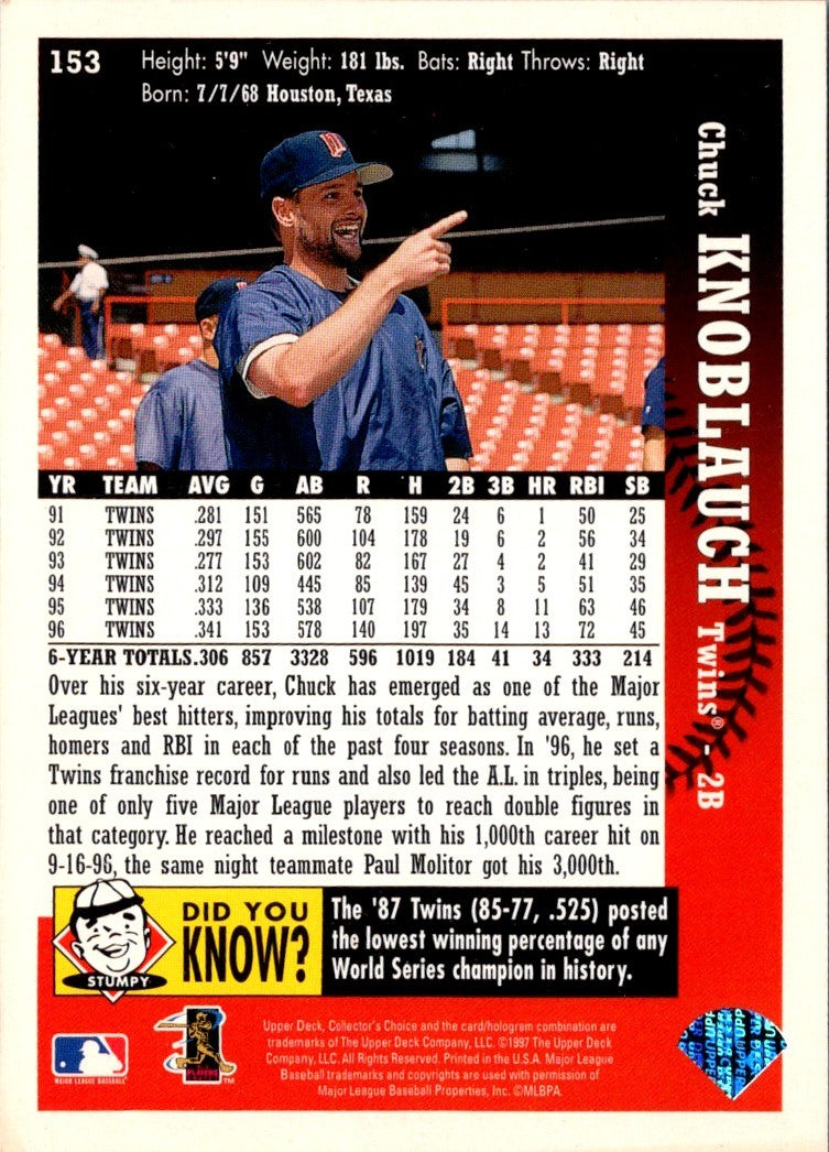 1997 Collector's Choice Chuck Knoblauch