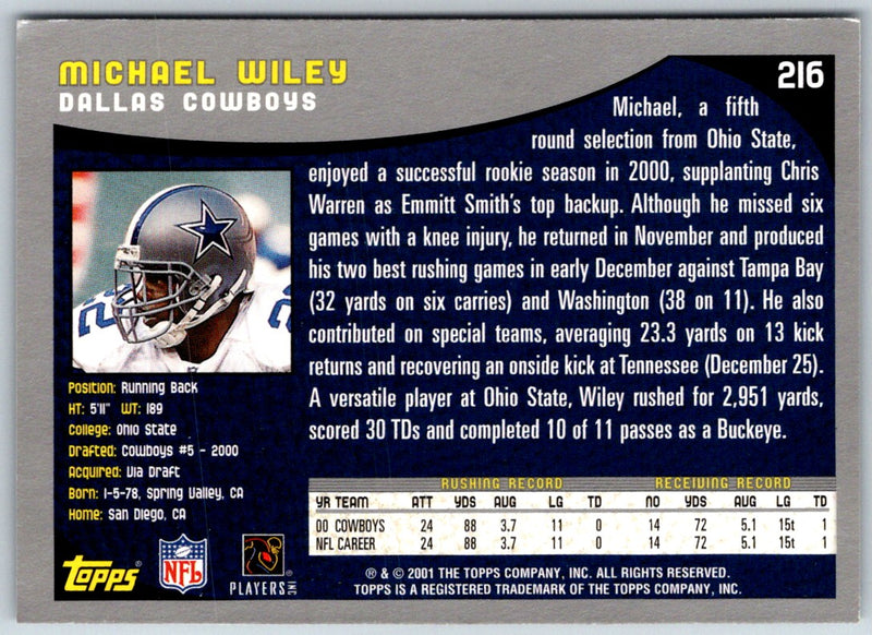 2001 Topps Michael Wiley