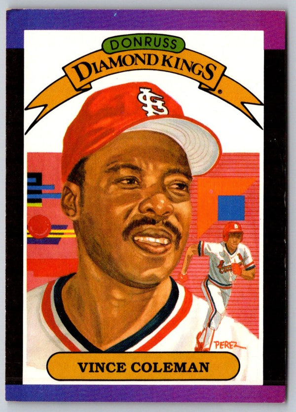 1989 Diamond Kings Vince Coleman #19