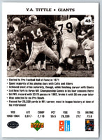 1991 Domino's The Quarterbacks Y.A. Tittle #45