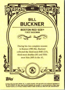 2013 Topps Gypsy Queen Bill Buckner