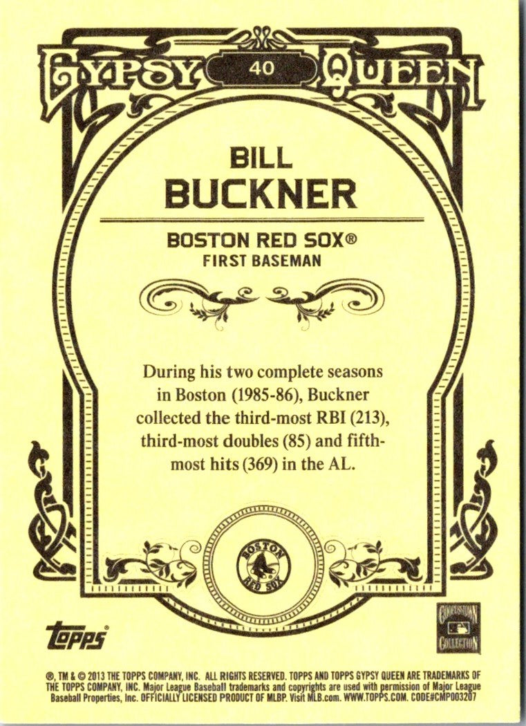 2013 Topps Gypsy Queen Bill Buckner