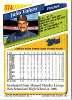 1993 Topps Gold Julio Valera #374