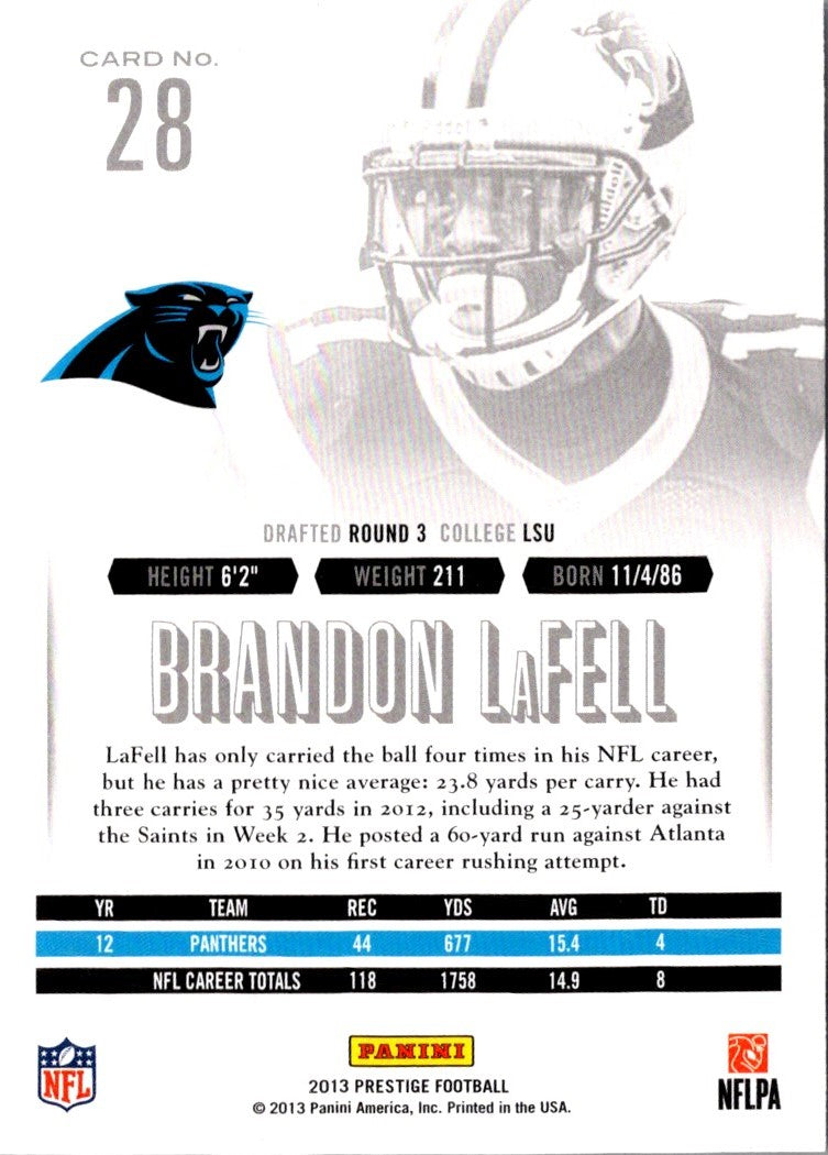 2013 Panini Prestige Brandon LaFell