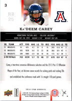 2014 Upper Deck Star Rookies Box Set SP Ka'Deem Carey #3