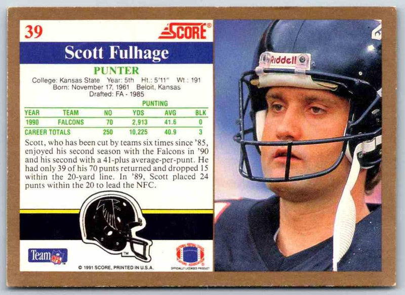 1991 Score Scott Fulhage