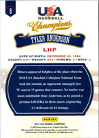 2013 Panini USA Champions Tyler Anderson #6