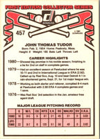1981 Donruss John Tudor #457B Rookie