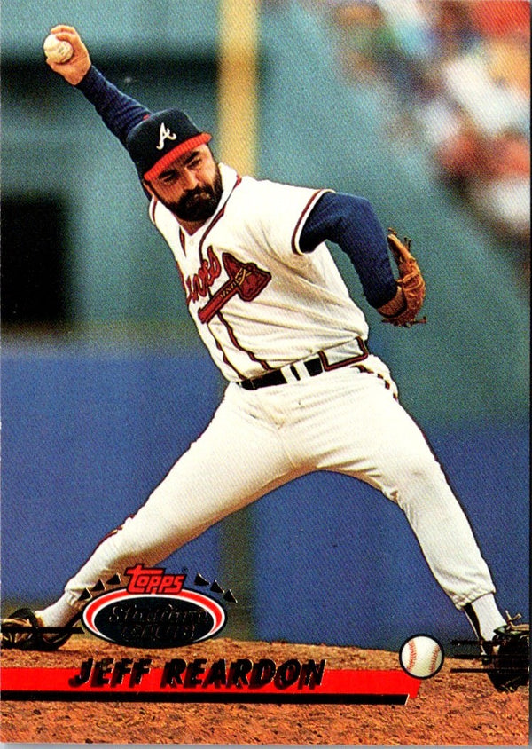 1993 Stadium Club First Day Production Jeff Reardon #161