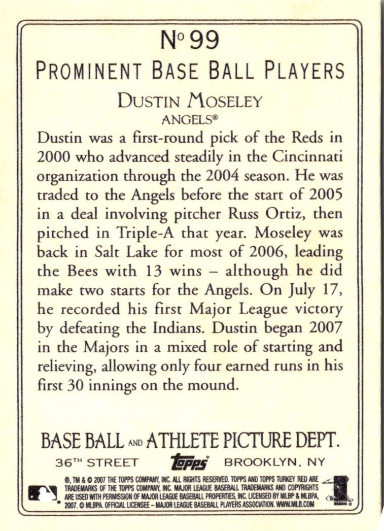 2007 Topps Turkey Red Dustin Moseley