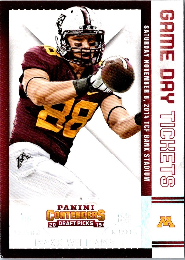 2015 Panini Contenders Draft Picks Game Day Tickets Maxx Williams