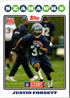 2008 Topps Kickoff Justin Forsett #190 Rookie