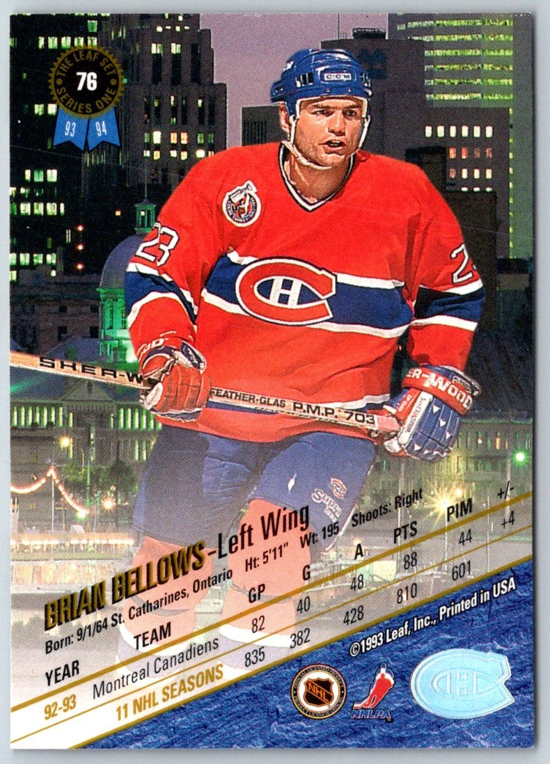 1993 Leaf Brian Bellows