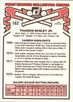 1981 Donruss Thad Bosley #162