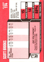 1989 Fleer Scott Brooks #114 Rookie