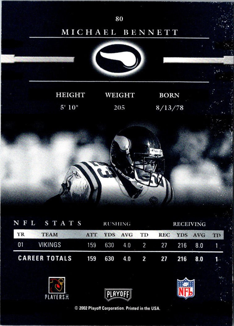 2002 Playoff Prestige Michael Bennett