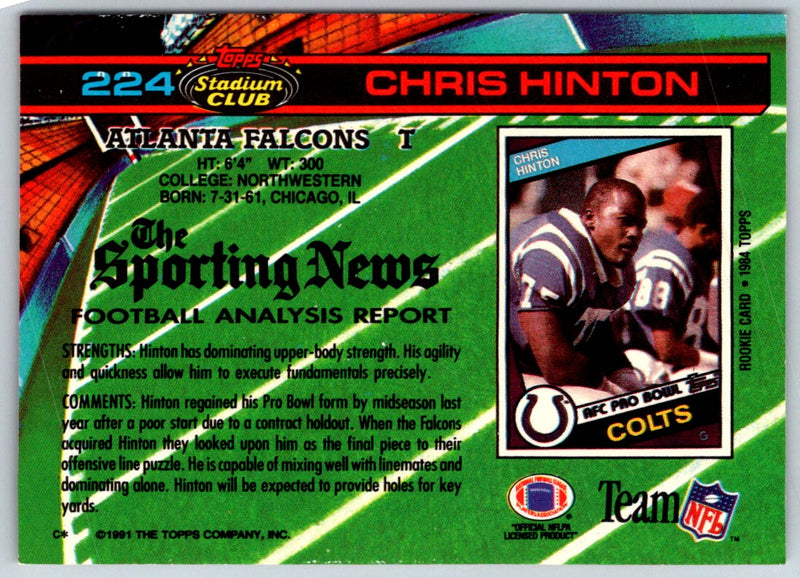 1991 Stadium Club Chris Hinton