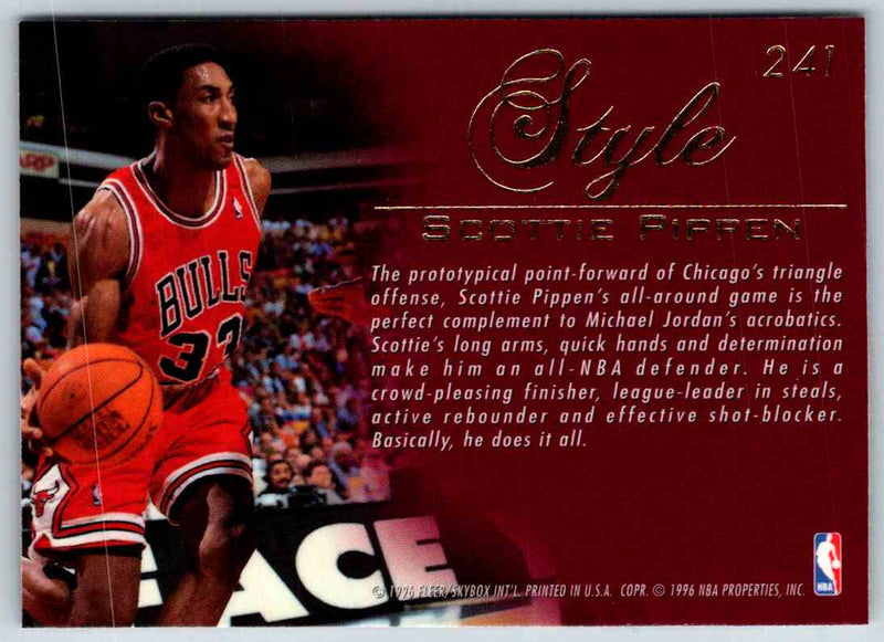 1995 Flair Style Scottie Pippen Hof